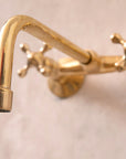 Wall Mounted Sink Faucet | Cross Handle Faucet | Brasslik