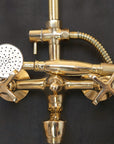 Unlacquered Brass Shower System With Tube Filler