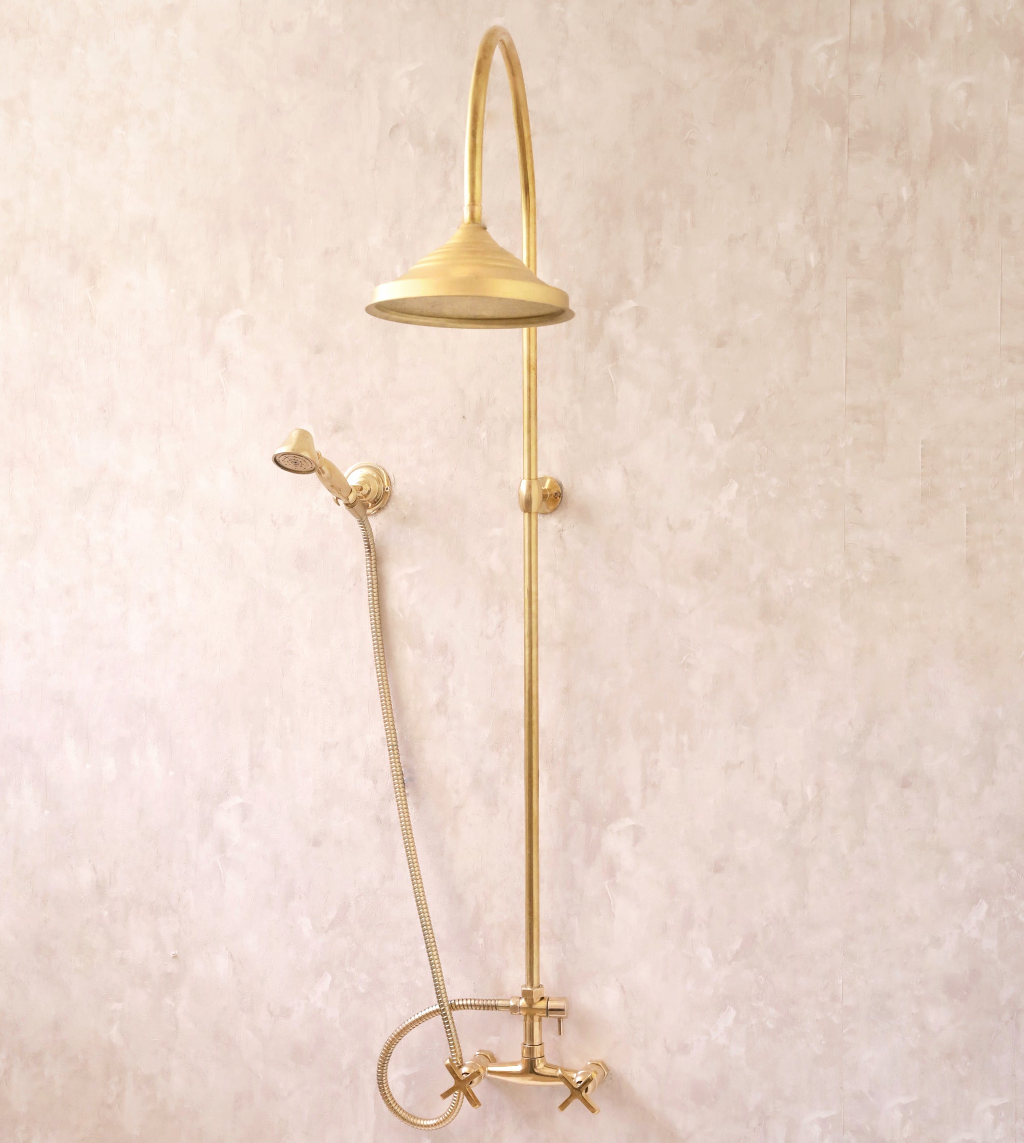 Unlacquered Brass Shower | Exposed Shower System | Brasslik