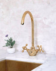 Handcrafted Brass Gooseneck Faucet