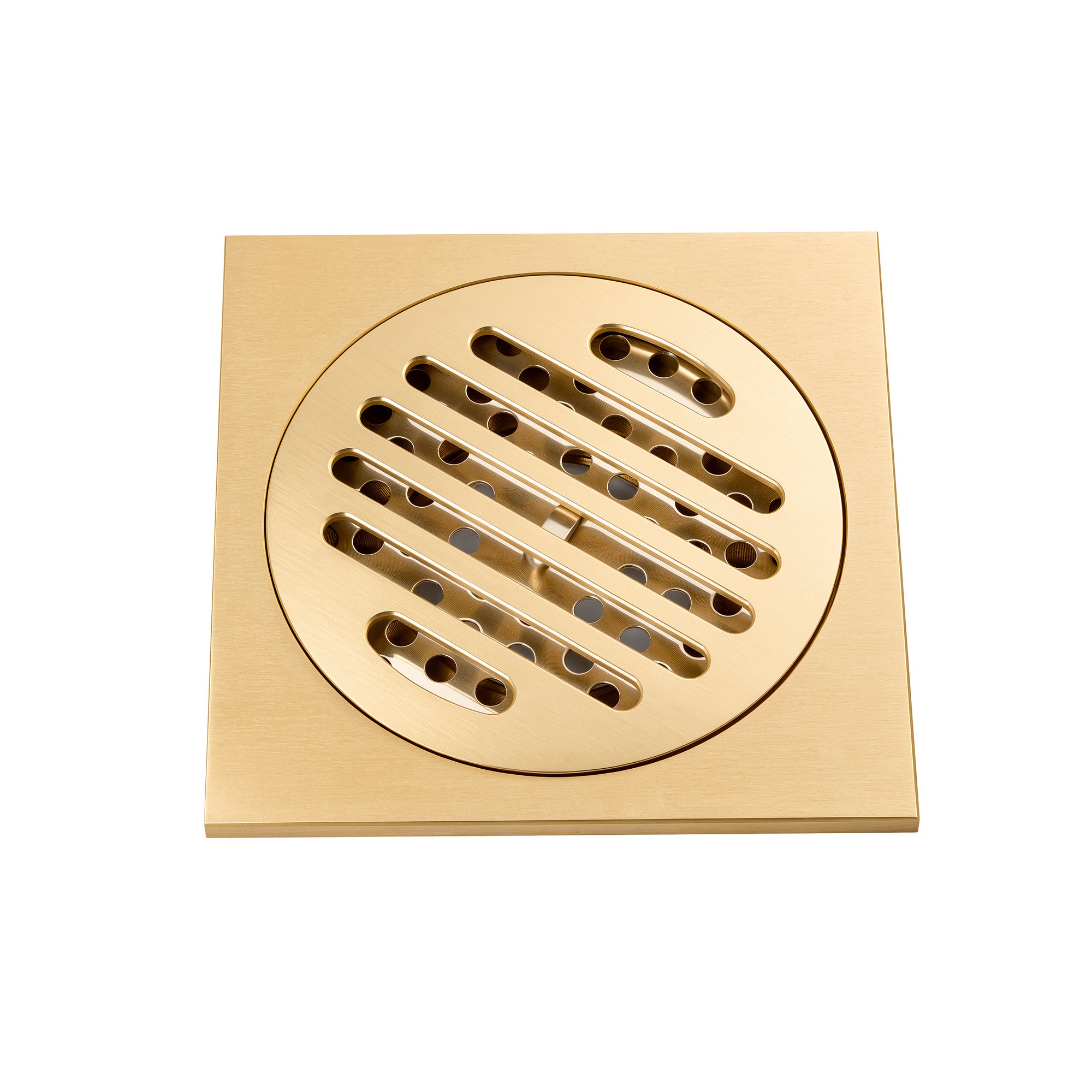 Brass Shower Floor Drain with Removable Strainer Cover