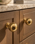 Snyder Round Knob - Unlacquered Brass