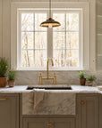 Masson Bridge Kitchen Faucet - Unlacquered Brass