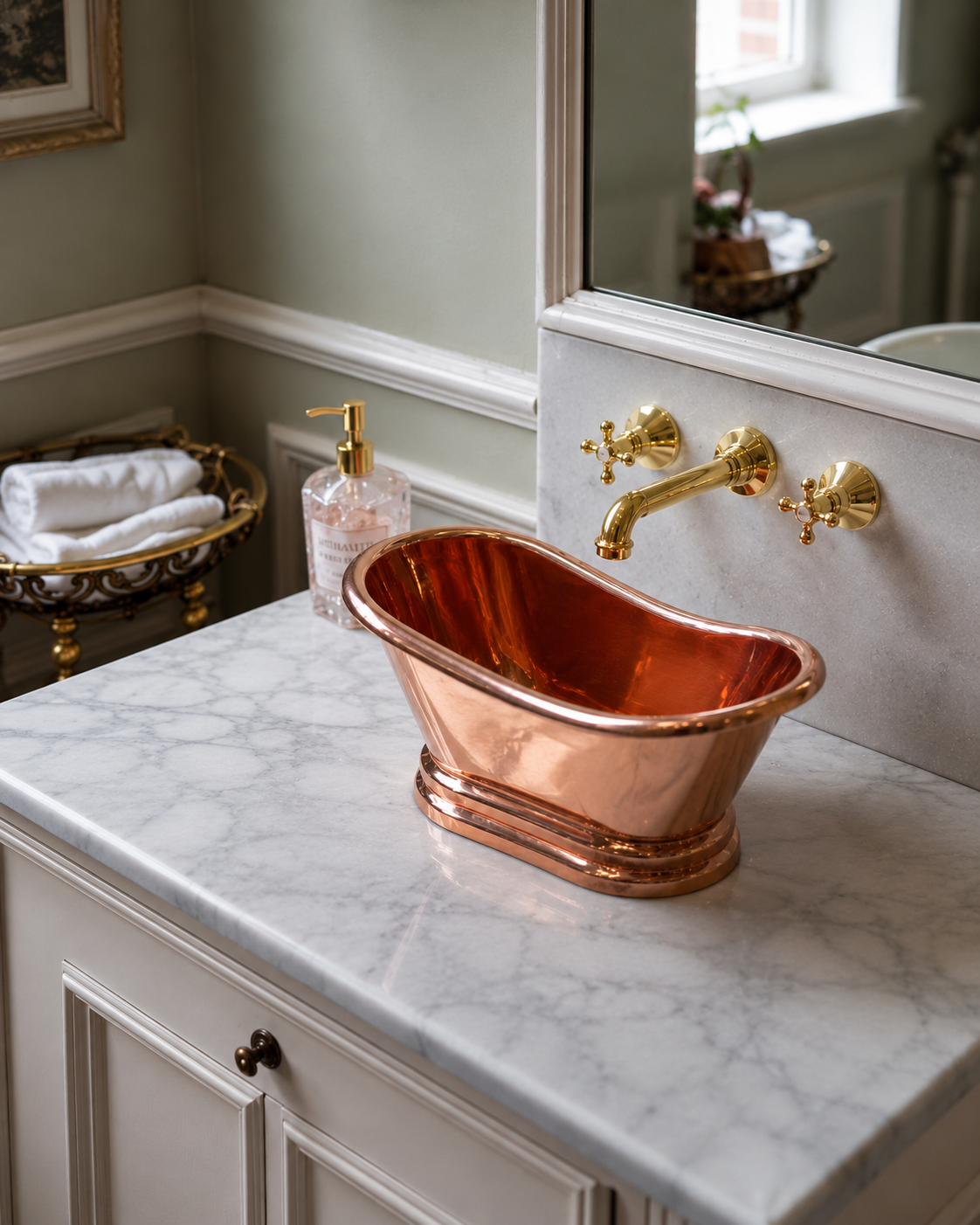 Copper Vessel Sink - Bathtub Style