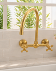 Huntley Wall Mounted Faucet - Unlacquered Brass