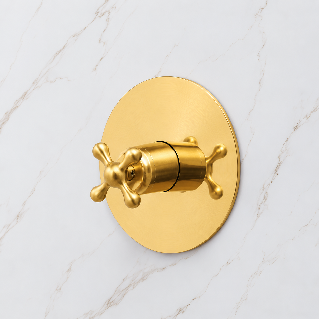 The Brasslik Single Function Shower - Unlacquered Brass