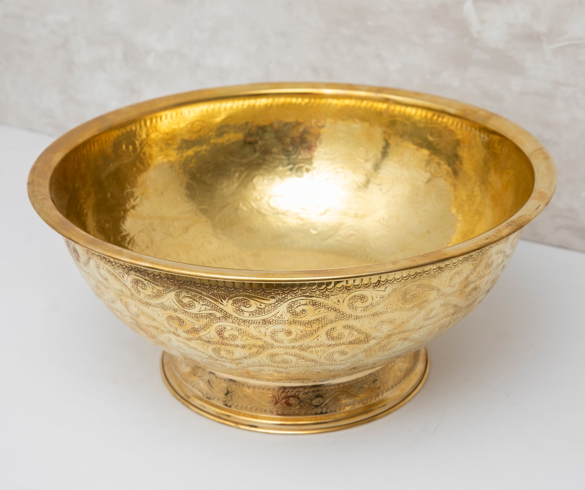 Brass Vessel Sink | Engraved Brass Sink | Brasslik