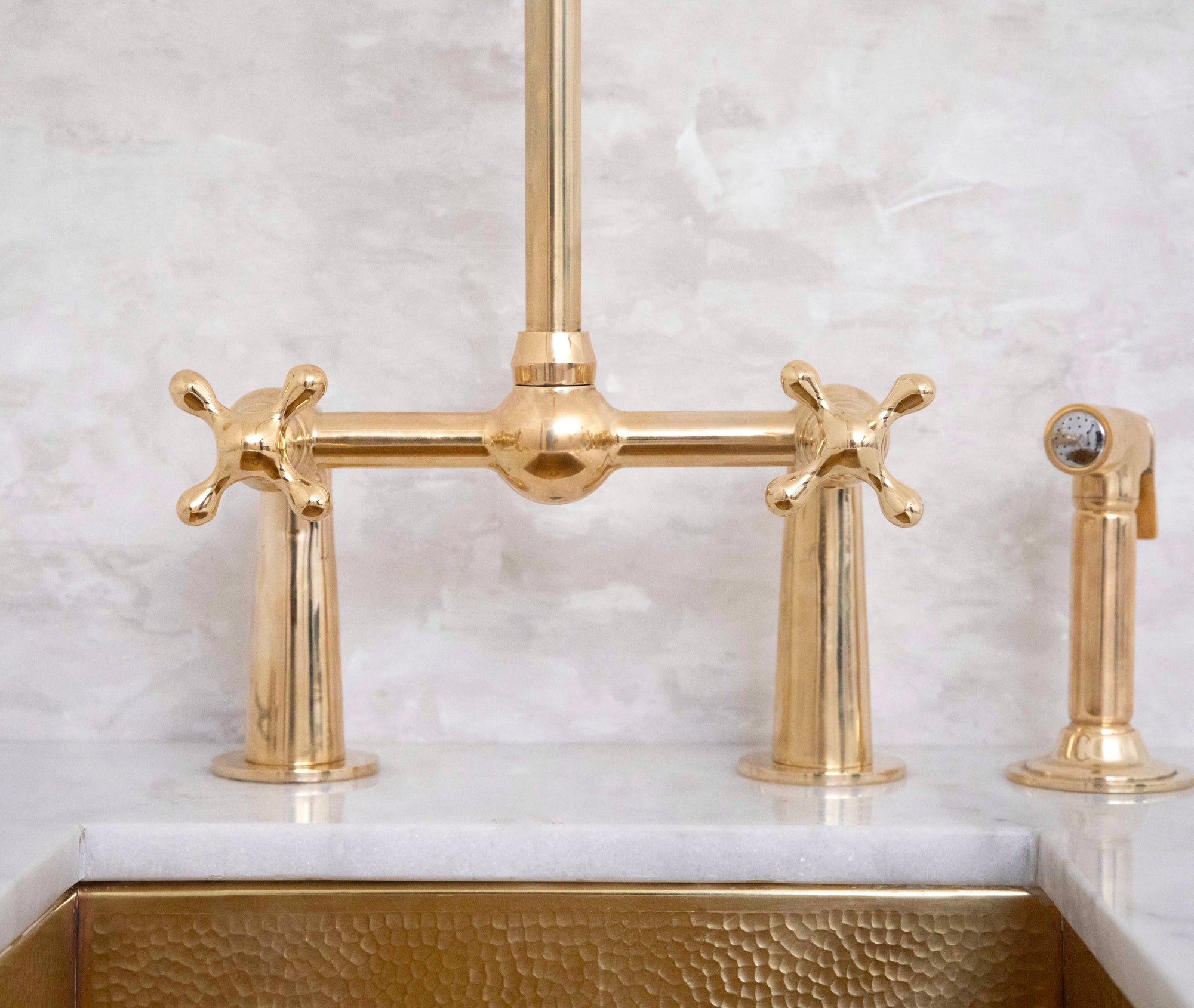 Kitchen Brass Faucet | Bridge Kitchen Faucet | Brasslik