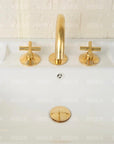 Bathroom Sink Pop-Up Drain with Overflow – US Standard, Unlacquered Brass