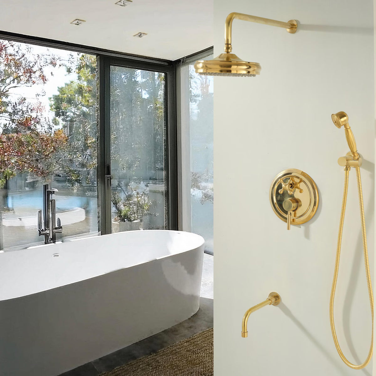 Solid unlacquered brass 8 inch tub spout for traditional bathtub setups