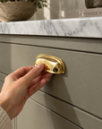 Beverly Cabinet Pull | Solid Unlacquered Brass