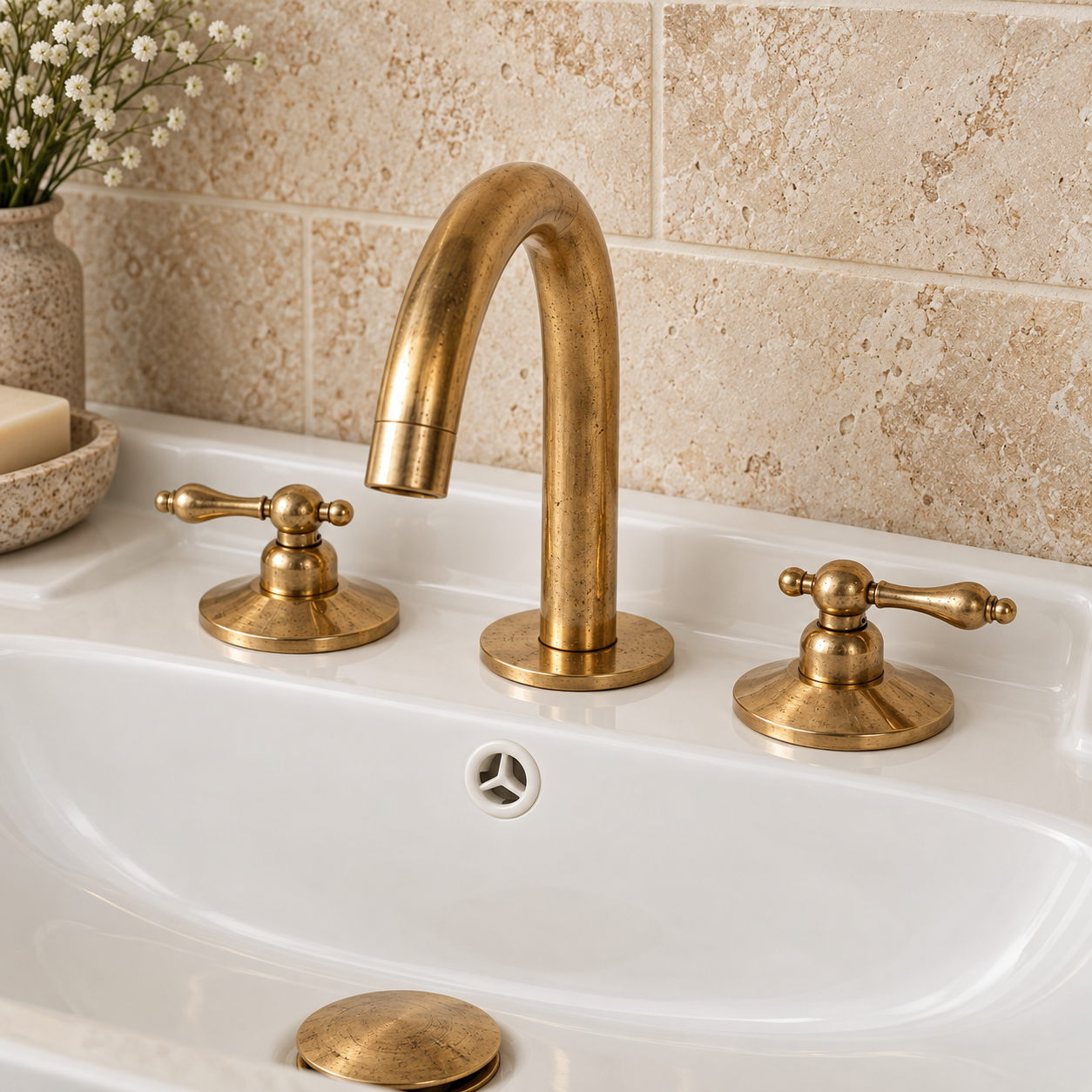 Unlacquered Brass Bath Vanity Faucet