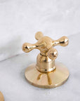 Widespread 3 Holes Solid Unlacquered Brass Faucet