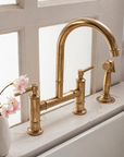 Masson Bridge Kitchen Faucet - Unlacquered Brass