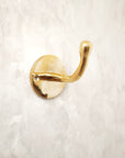 Unlacquered Brass Hook | Brass Hook for Wall | Brasslik