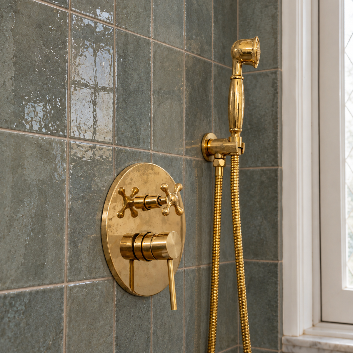The Charleston Curved Shower
