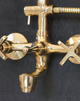 Unlacquered Brass Shower System With Tube Filler