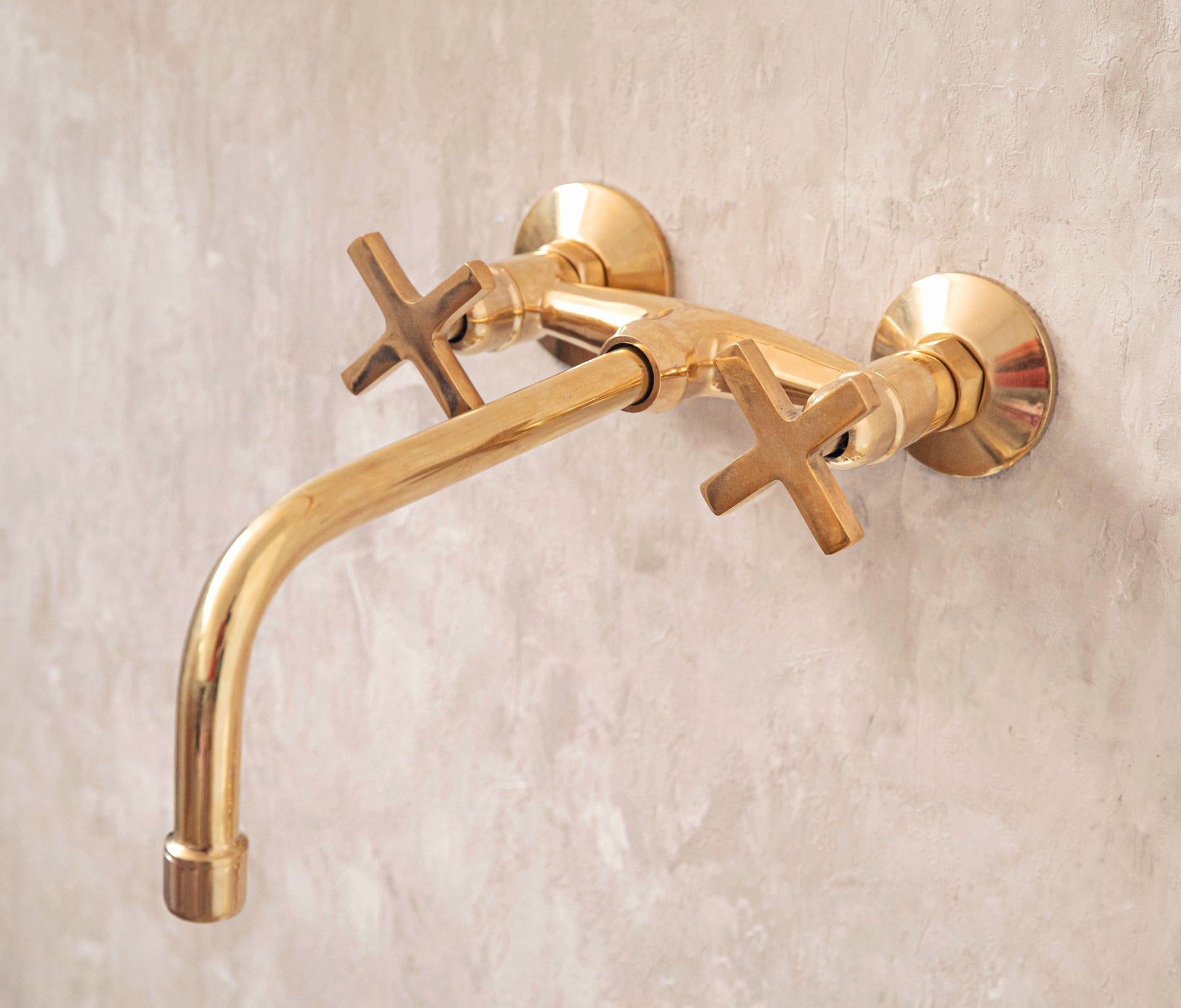 Wall Mounted Sink Faucet | Cross Handle Faucet | Brasslik