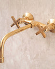 Wall Mounted Sink Faucet | Cross Handle Faucet | Brasslik