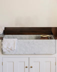 Handcrafted Farmhouse Carrera Marble Sink