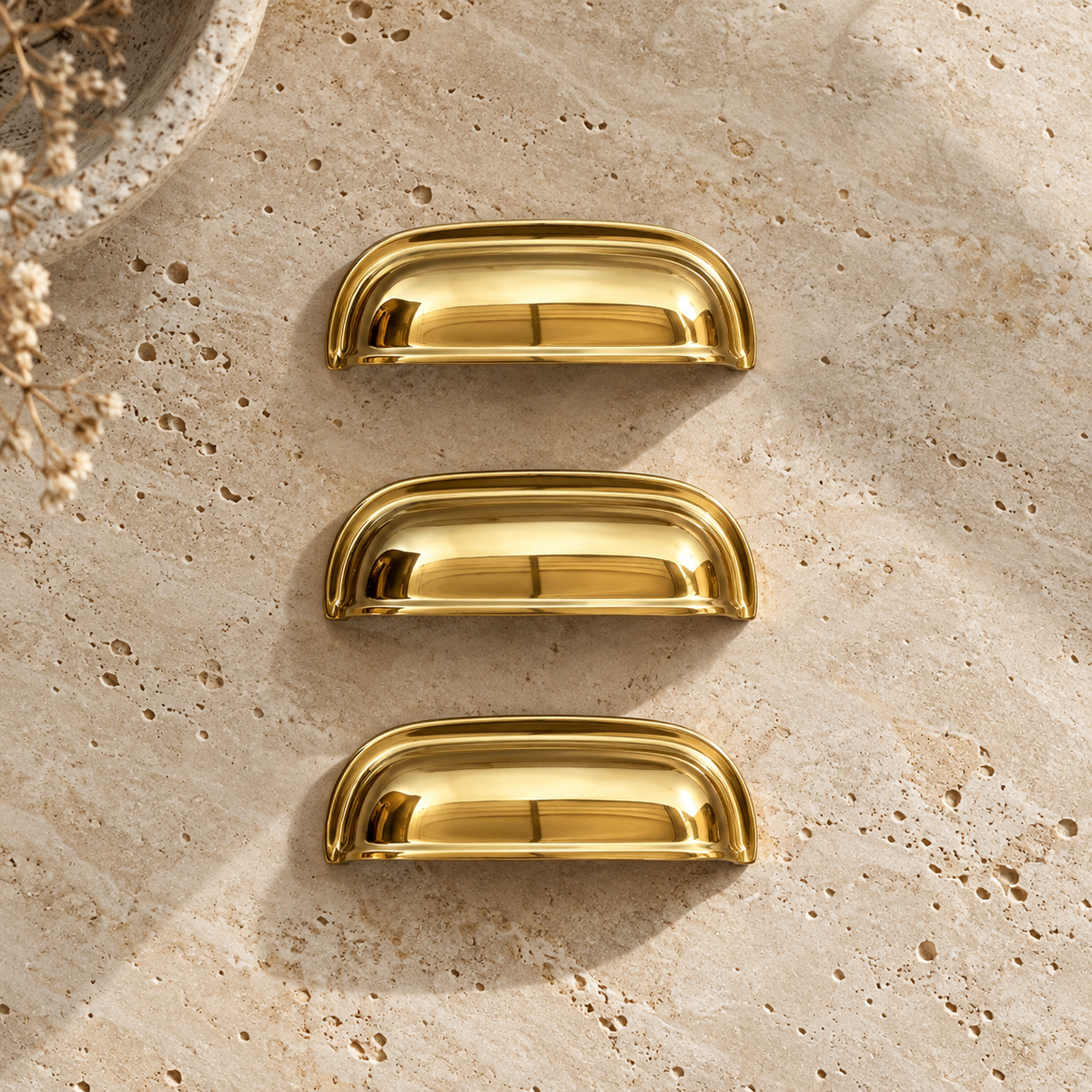 Beverly Cabinet Pull | Solid Unlacquered Brass