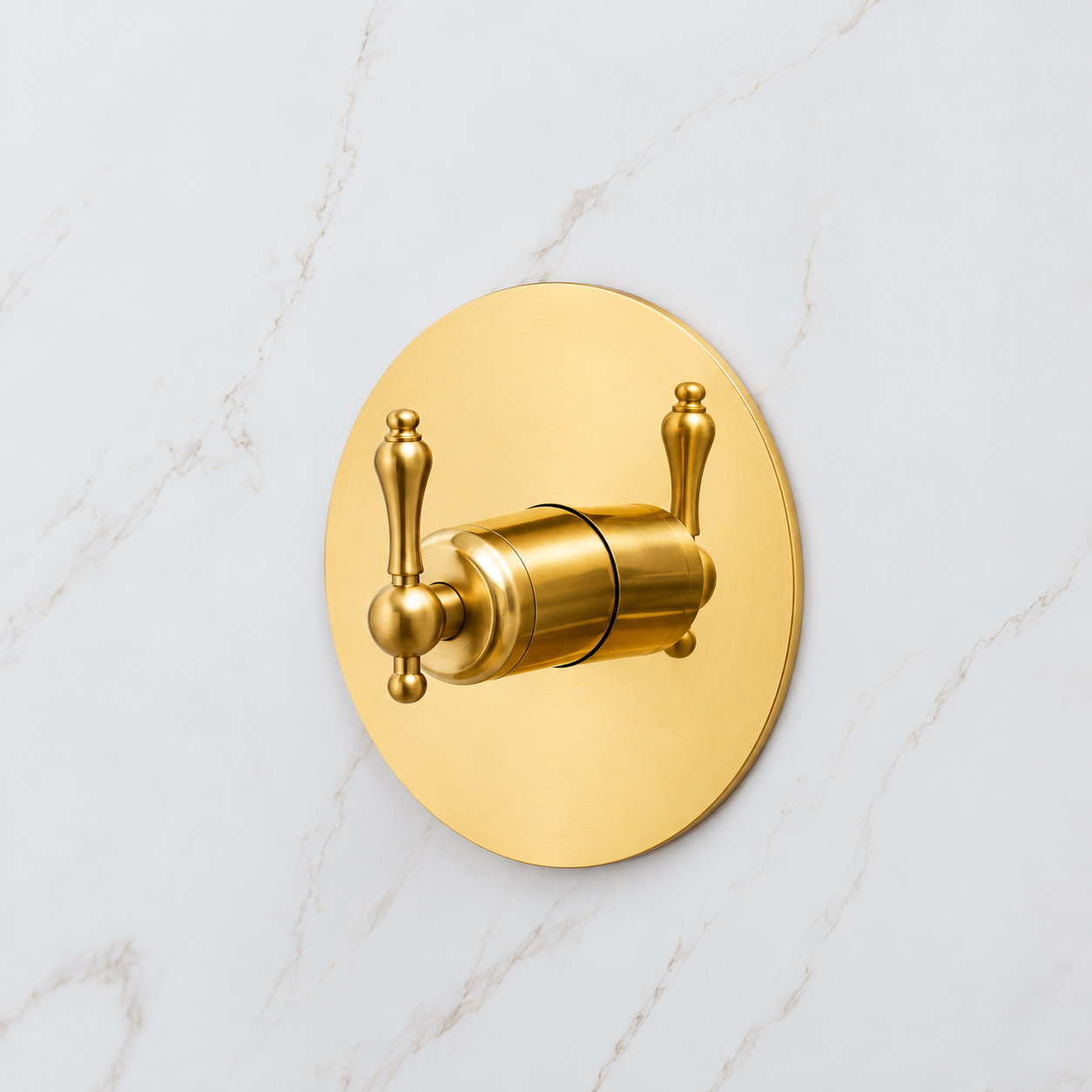 The Brasslik Single Function Shower - Unlacquered Brass