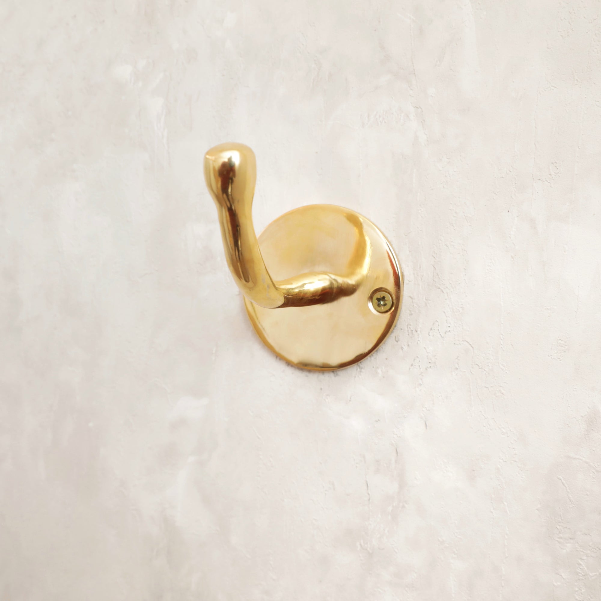 Unlacquered Brass Hook | Brass Hook for Wall | Brasslik