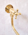 Unlacquered Brass Pot Filler, Antique Traditional Kitchen