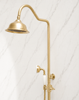 Unlacquered Brass Delta Vintage Shower
