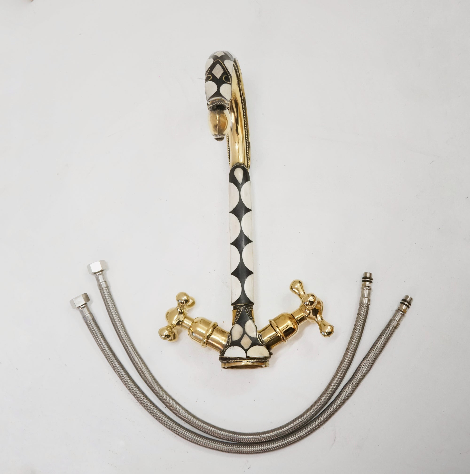 Unlacquered Brass and Resin Bar Faucet
