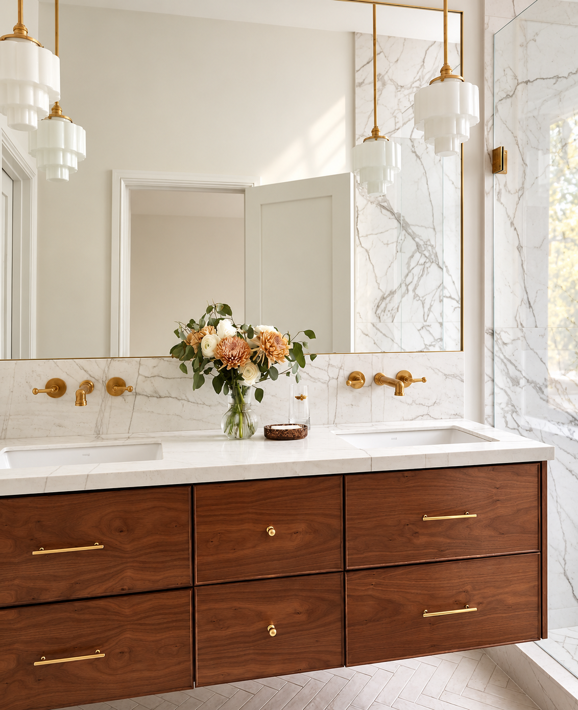 Kensington Unlacquered Brass Wall Mounted Faucet