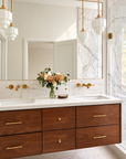 Kensington Unlacquered Brass Wall Mounted Faucet