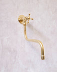 Unlacquered Brass Pot Filler, Antique Traditional Kitchen