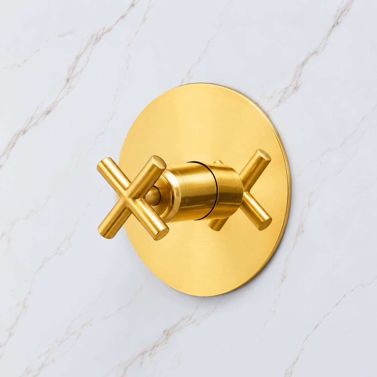 The Brasslik Single Function Shower - Unlacquered Brass