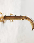 Handcrafted Wood & Brass Wall Mounted Faucet