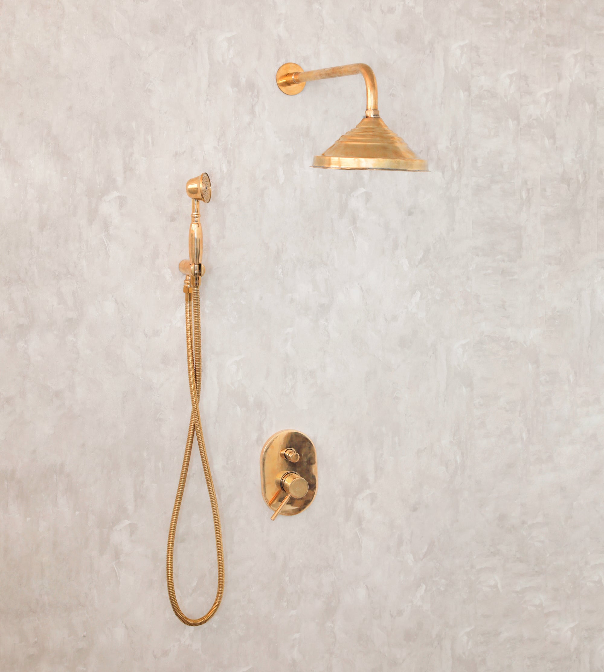 Vintage Shower Head | Brass Recessed Shower | Brasslik