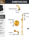 Kyc Brass Shower System - Unlacquered Brass