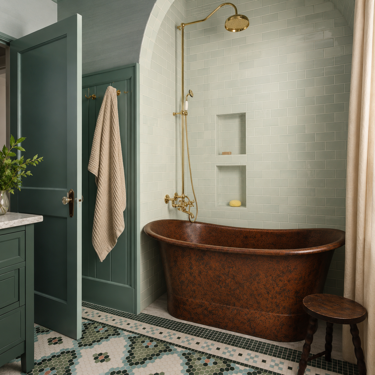 Antique Copper Freestanding Bathtub