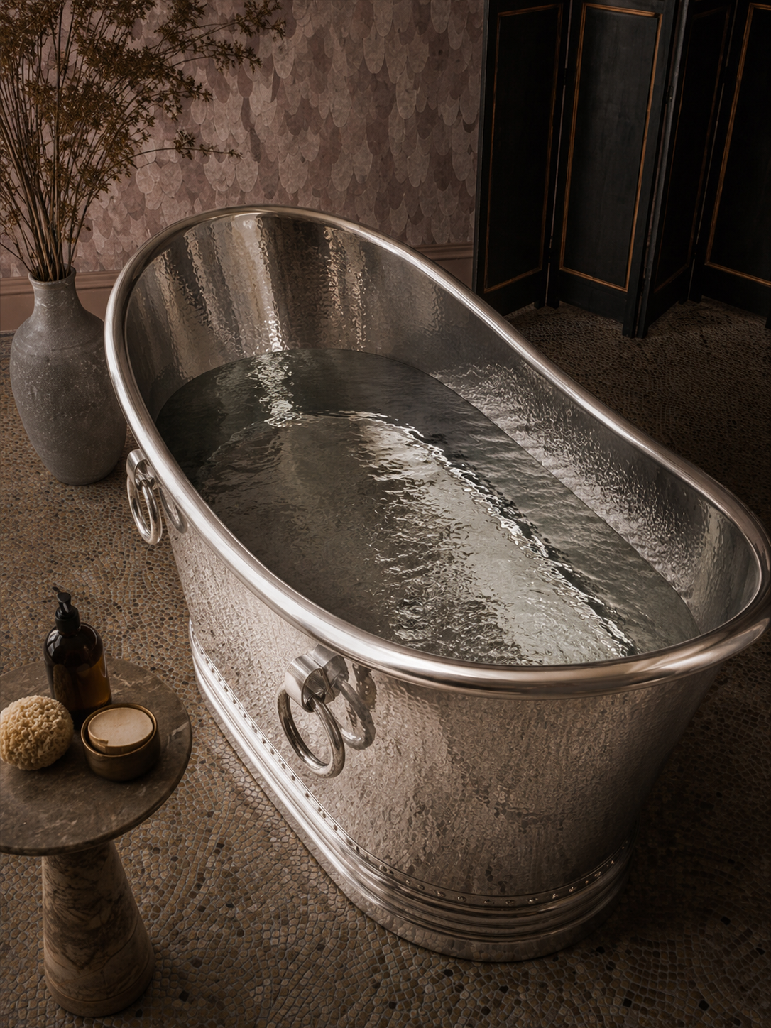 The Snow Satin Copper Bathtub