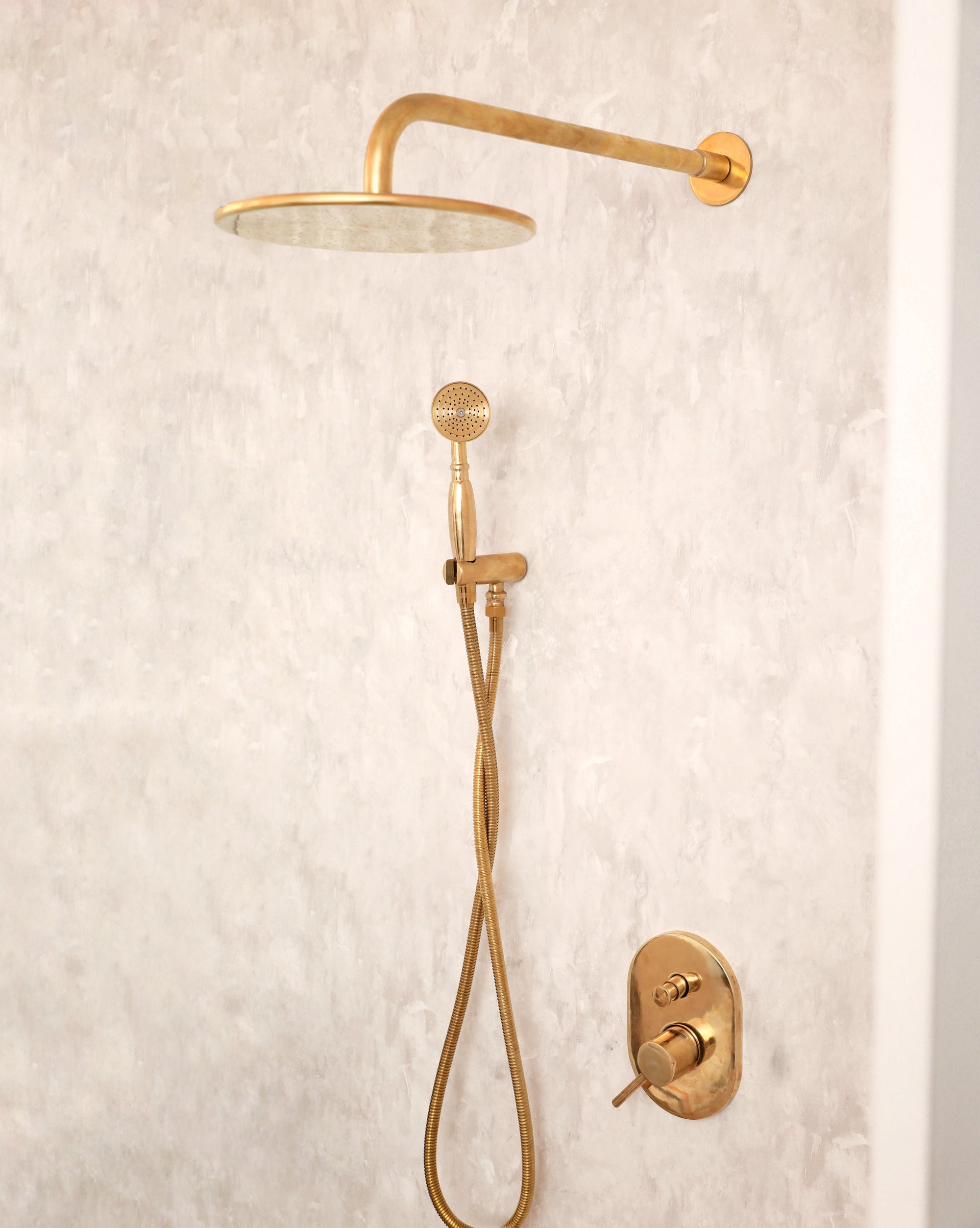 Vintage Shower Head | Brass Recessed Shower | Brasslik