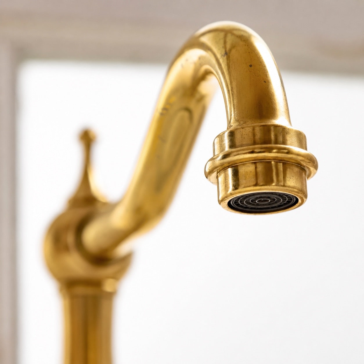 Vintage Bridge Faucet with Side Sprayer - Unlacquered Brass