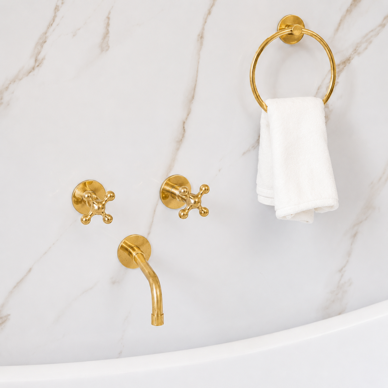 Unlacquered Brass Deans Tub Filler