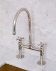 Nickel Kitchen Faucet | Brass Bridge Faucet | Brasslik