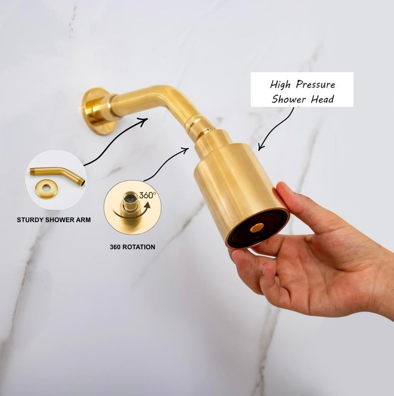 Kyc Brass Shower System - Unlacquered Brass