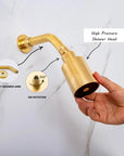 Kyc Brass Shower System - Unlacquered Brass