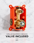 Shawnee Shower Combo with Handheld and Tub Spout – Unlacquered Brass