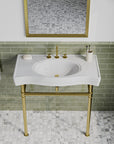 Handmade Console Sink | Sink with Brass Stand | Brasslik