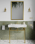 Handmade Console Sink | Sink with Brass Stand | Brasslik