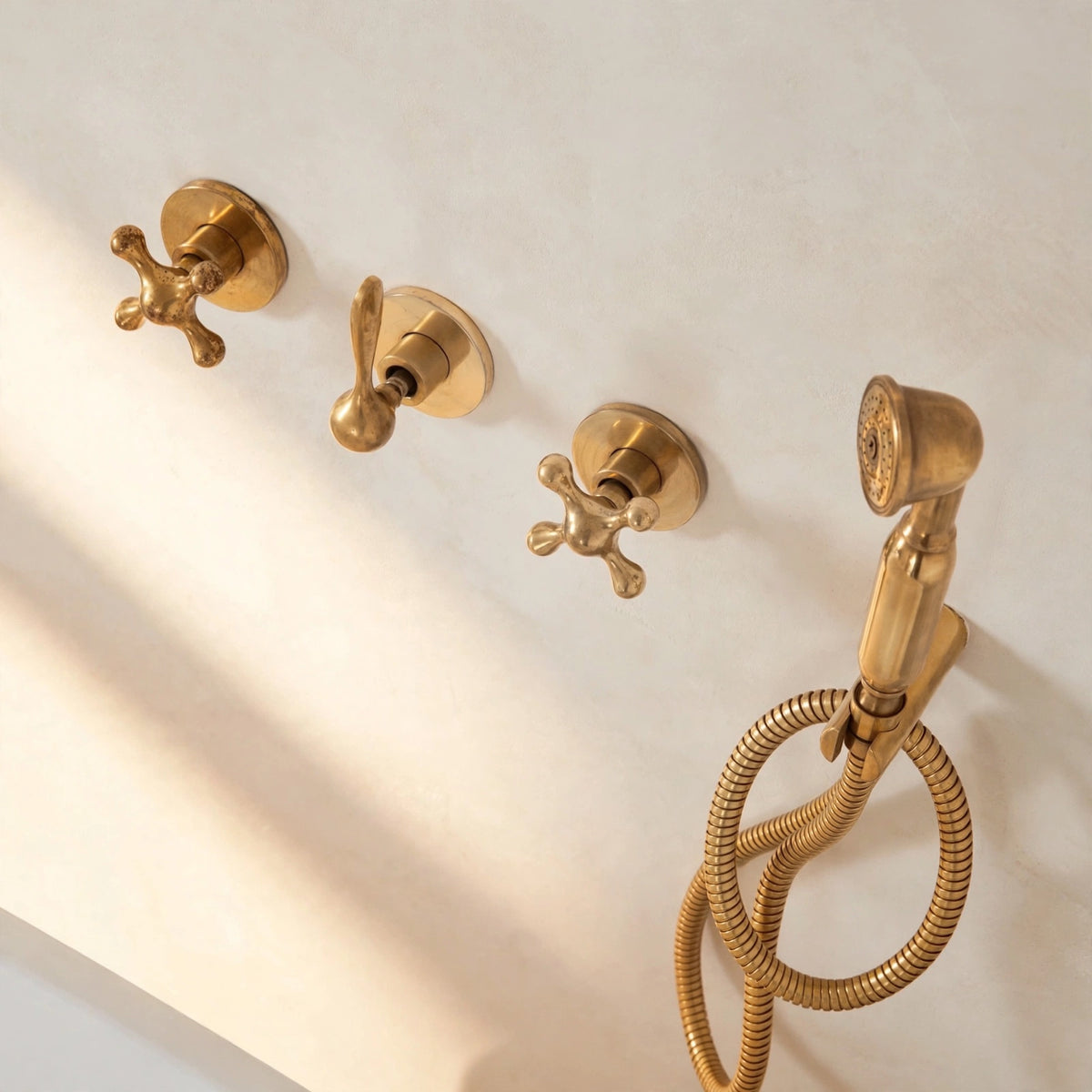 Santorini solid brass shower set