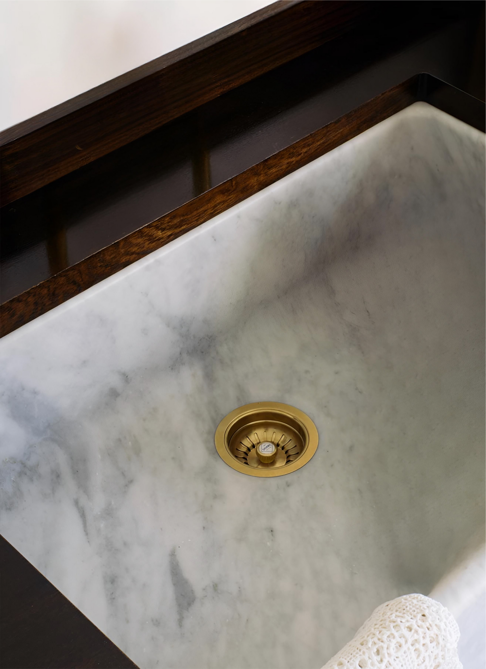 Handcrafted Farmhouse Carrera Marble Sink